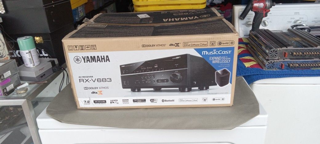 Yamaha r x v c 683 bluetooth surround system , home theater