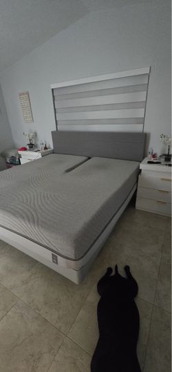 King adjustable bed and dresser