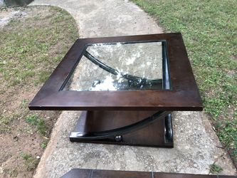 Glass coffee table