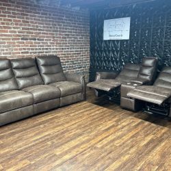 Delivery Available Brown Recliner Couch & Loveseat