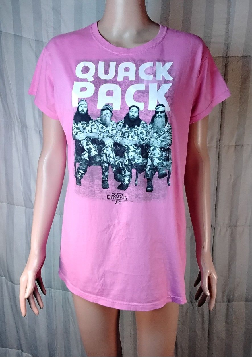Duck Dynasty T Shirt Woman Pink Size 2XL Quack Pack