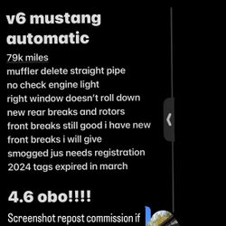 v6 automatic mustang