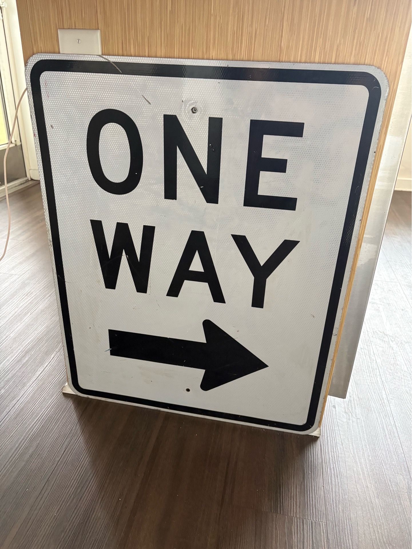 Vintage ONE WAY metal sign
