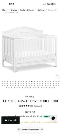Baby Wood White Crib