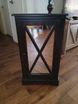 Black wooden cabinet
