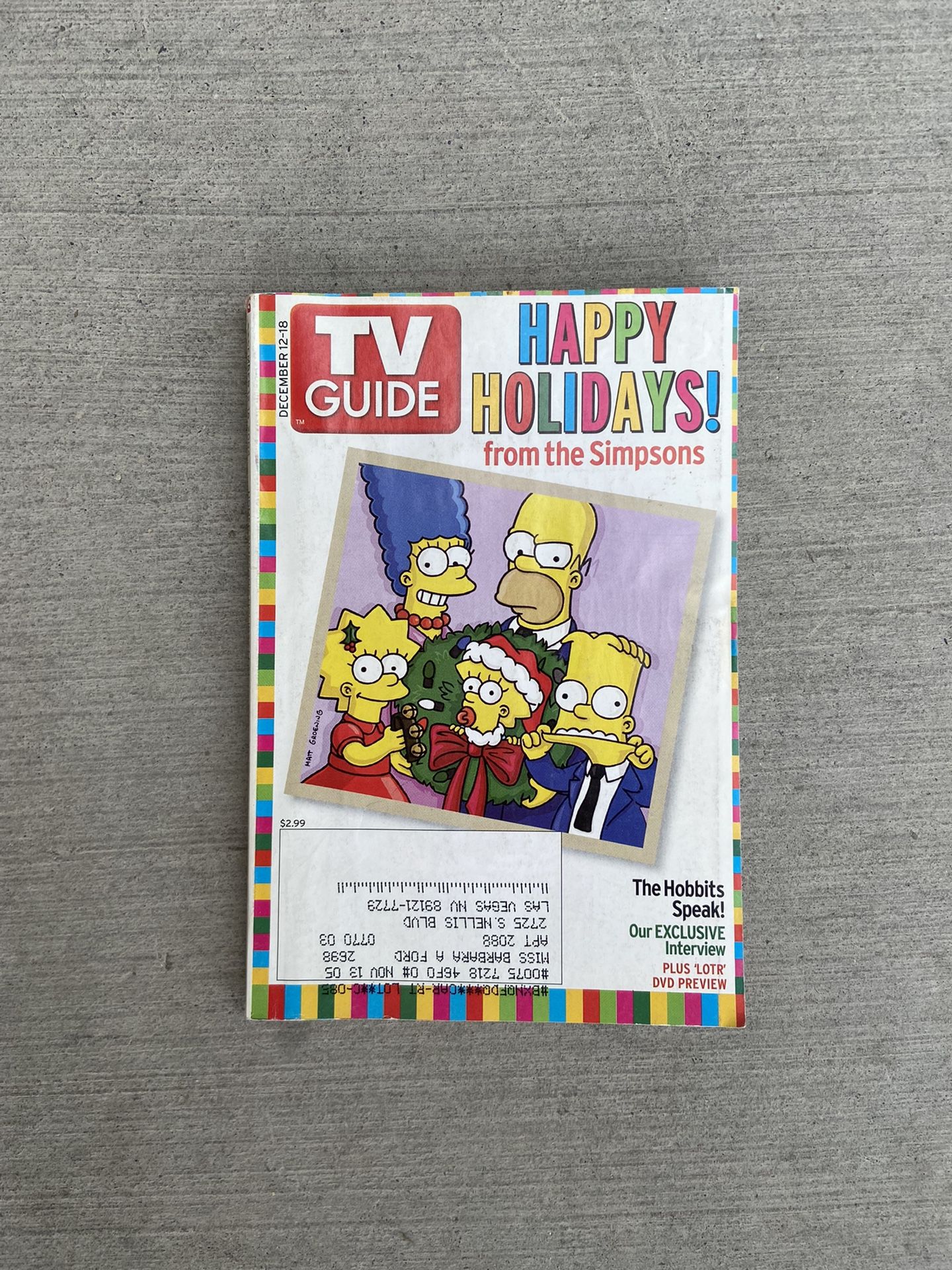The Simpsons Vintage TV Guide
