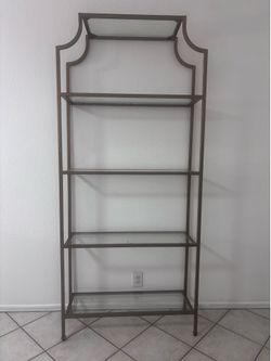 Gold bookcase