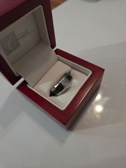 Mens Stainless Steel with Titanium ring