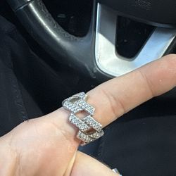 Moissanite Cuban ring