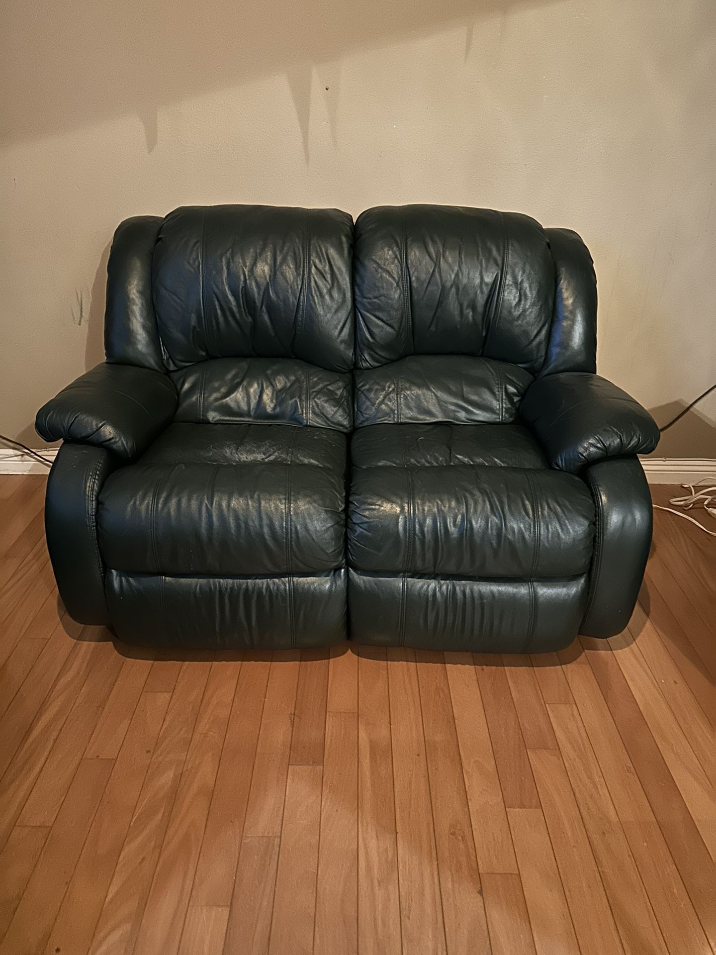 Green Leather Recliner Couch