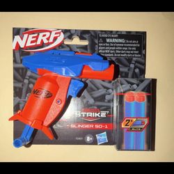 NERF Alpha Strike Slinger SD-1 Dart Blaster with 2 Elite Darts