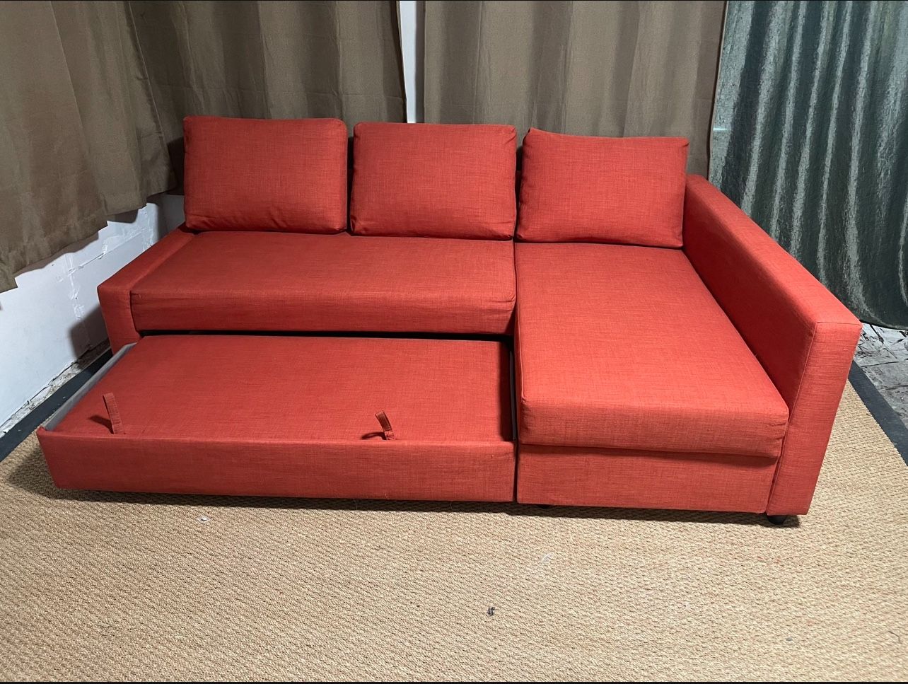FREHETEN amazing SECTIONAL SOFA with Pull Out Bed Plus Big Storage