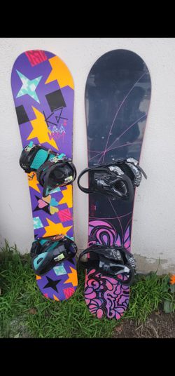 143 Cm And 147 Cm Snowboard And Bindings