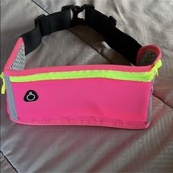 BWTY Running Belt, Slim Fanny Pack, Reflective Runners Belt with 2 Pouches, Adjustable Waist Bag for Women Men, Cell Phone Holder for Running Bike Wal