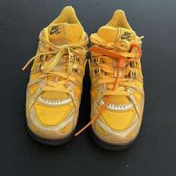 off-white x air rubber dunk university gold