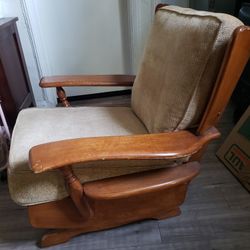 1940s -1950s COLONIAL PADDLE ARM PLATFORM ROCKER