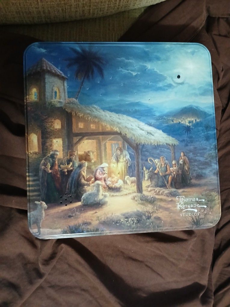 Light and Sound Nativity Tin By ThomasKinkade