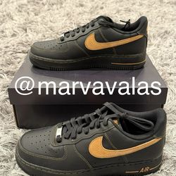 Nike Air Force 1 ‘07 LV8 Black Desert Ochre. Mens 9.5
