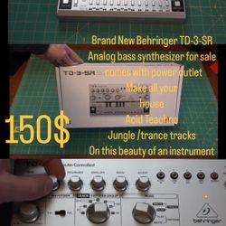 Behringer TD-3-SR Analog Bass Line Synthesizer - Silver