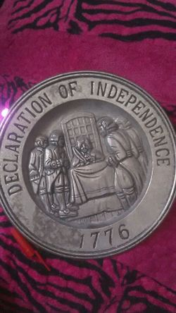 declaration of independence 1776 plate