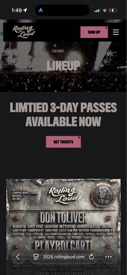 2 Rolling loud wristbands