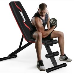 Weight Bench Press, Adjustable WorkoutBenches for Home Gym Dumbbell Exercise,800 LB Stable Incline Decline Bench for FullBody Workout, 2 Sec Fast Fold