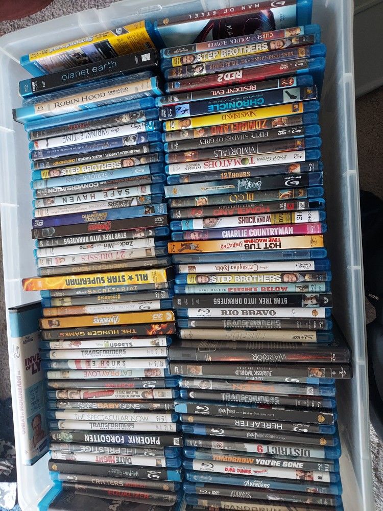600 BLU  RAYS . $. 3ea