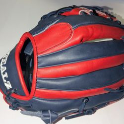 Japanese Kip Leather Left-handed Custom Navy And Red Glove