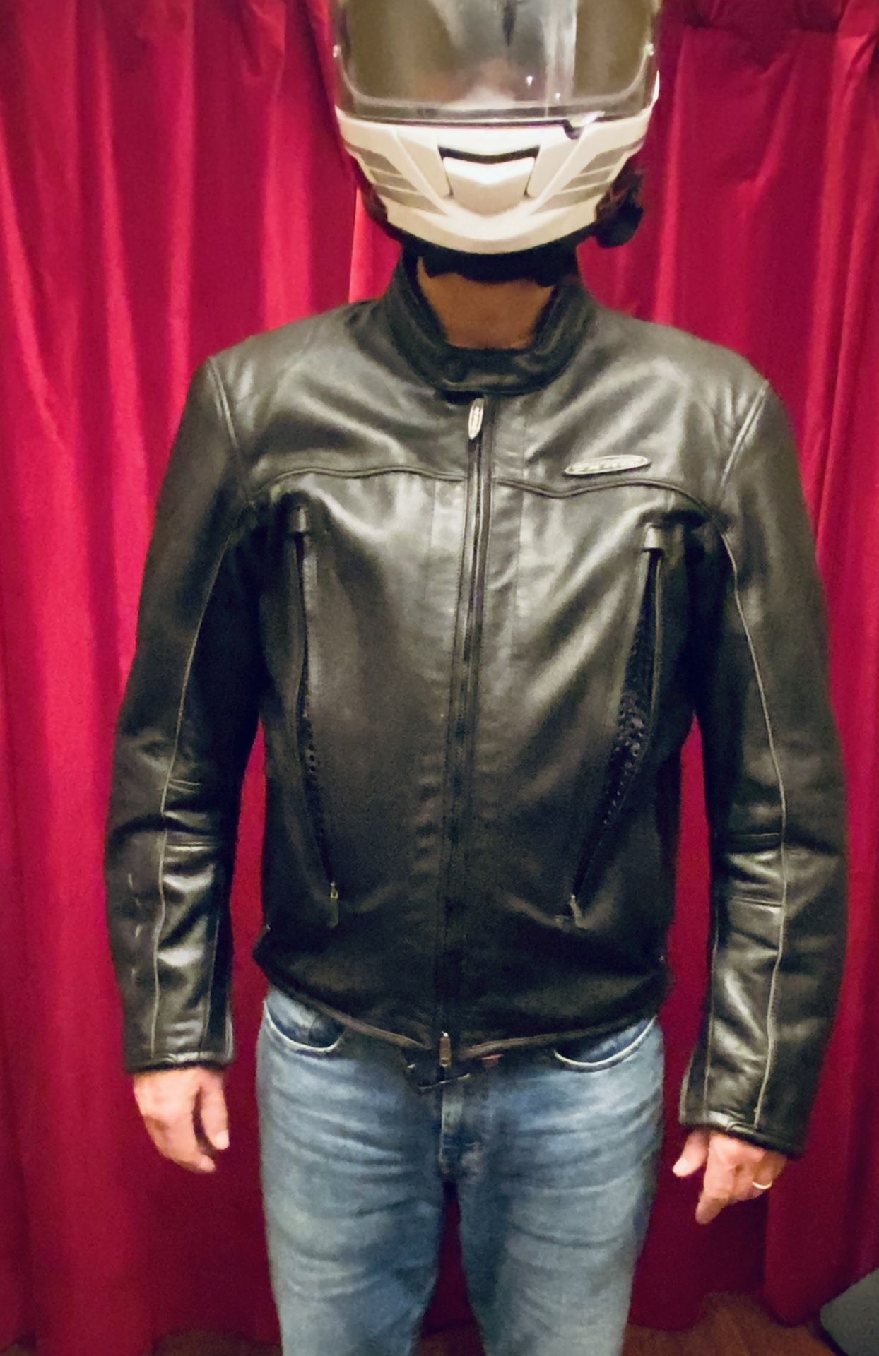 Men’s Leather Harley Davidson Brand FXRG Jacket