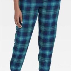 Women's Flannel plaid Jogger Pajama Pants bottom Pjs