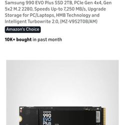 2 TB Samsung EVO Plus M.2 SSD