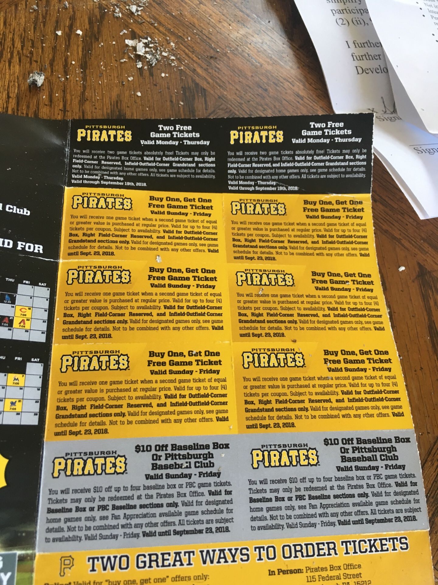 Pirate Tickets 4 Sale