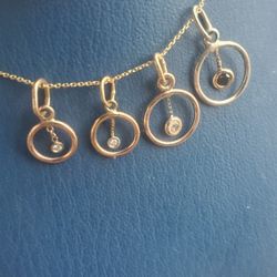 Gold And Diamond Pendants 