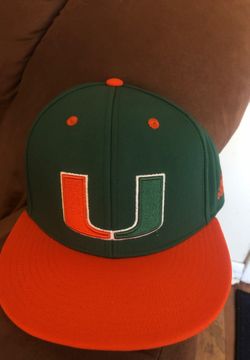 Miami Hurricanes Adidas NCAA fitted 7 3/8