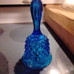 Fenton Colonial Blue Hobnail Bell