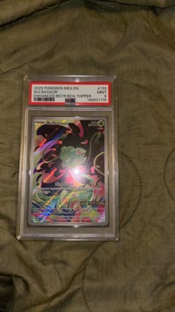 2025 Pokemon Meg En-Mega Evolution #133 BULBASAUR Enhanced BSTR Box Topper PSA 9