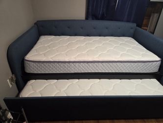 Trundle Day Bed with Two Twin Sized Mattresses