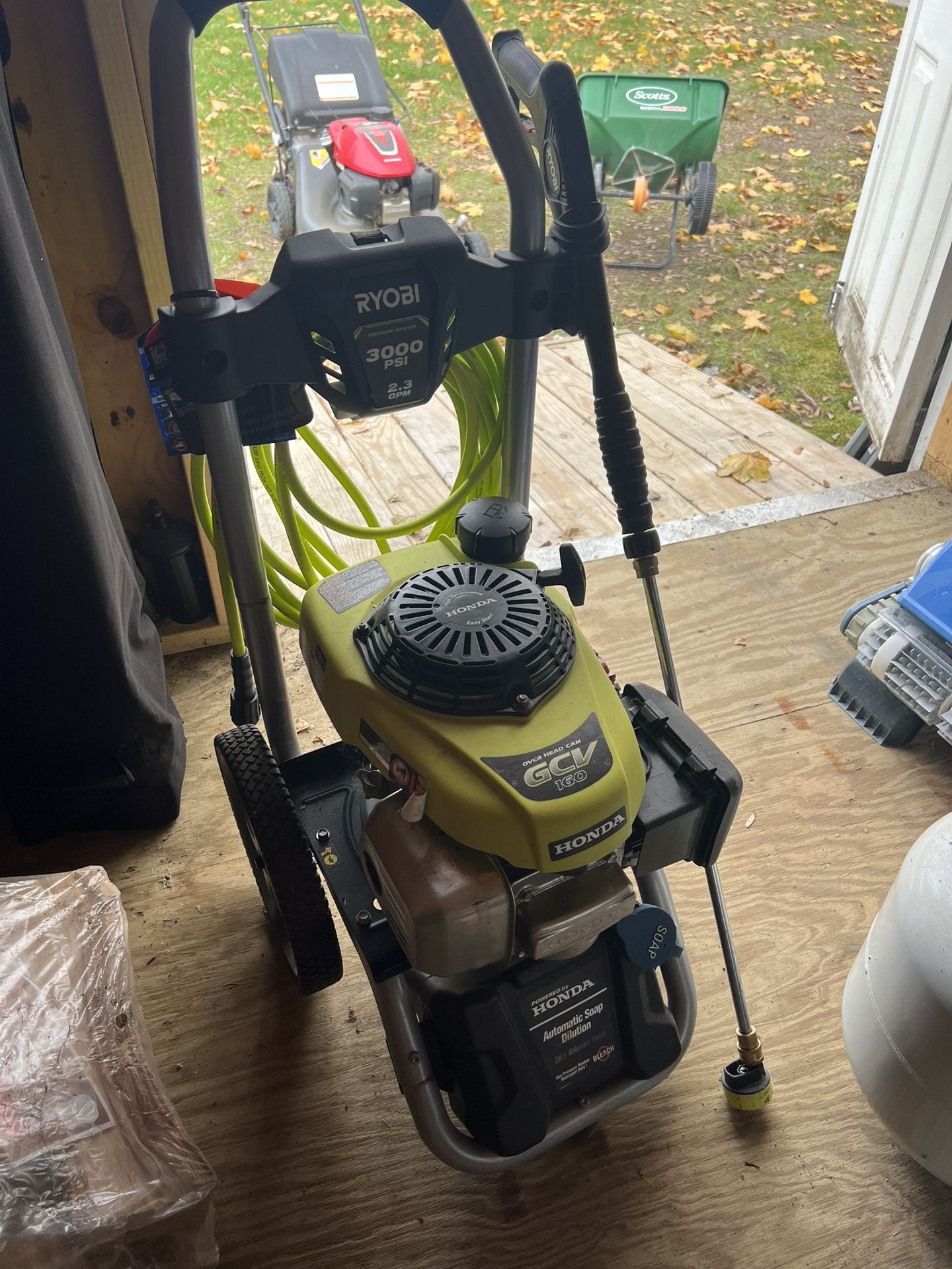 Honda Ryobi pressure washer 3000 psi