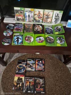 Xbox 360 and PS2 Video Game Lot