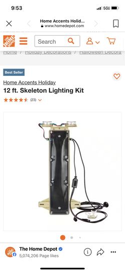 12 Ft. Home depot Skeleton Lighting Kit - Brand New