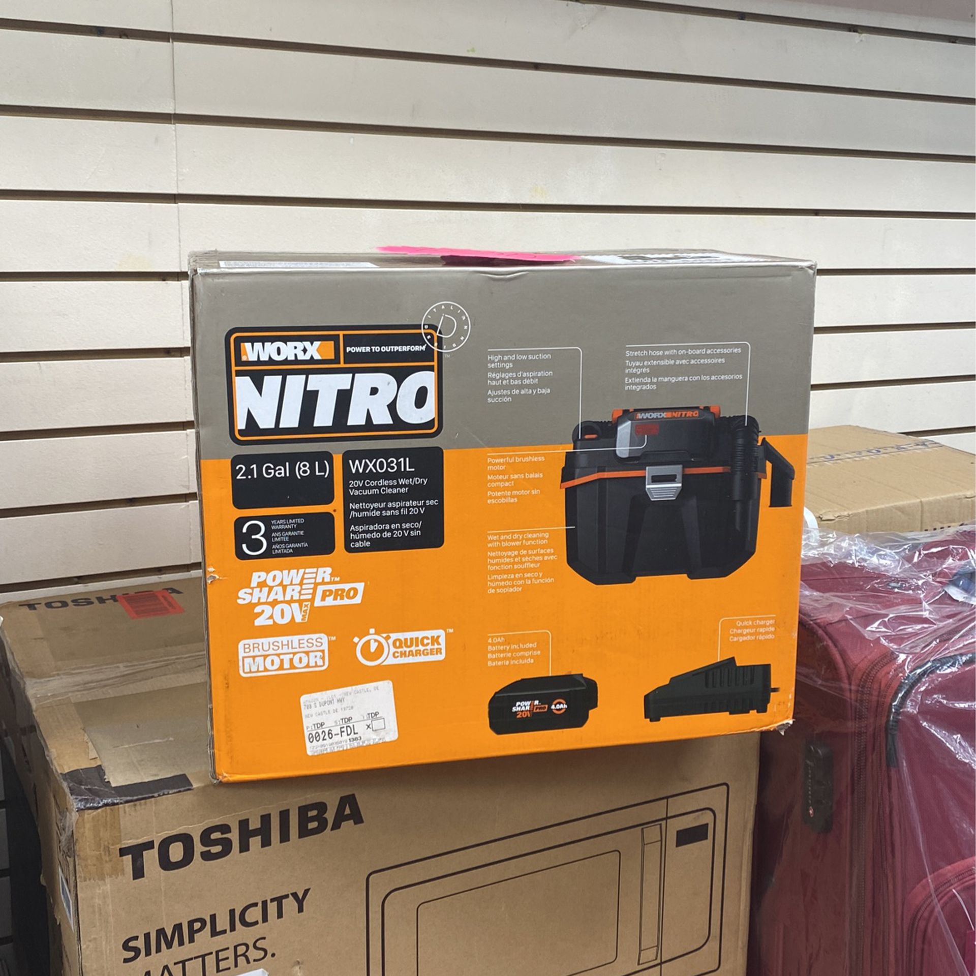 WORX Nitro WX031L 20V 2.1 Gal Cordless Wet/Dry Vacuum, Black for Sale in  North Plainfield, NJ OfferUp