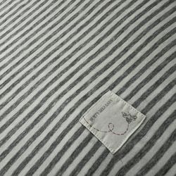 Burt’s Bees Baby Changing Pad Cover: Heather Gray and White Stripes