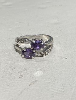 Sterling Silver Sj 925 Amethyst Ring 💍
