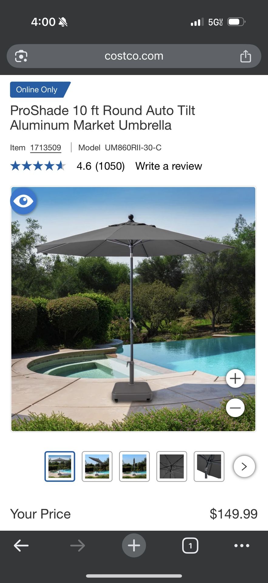 Patio umbrella