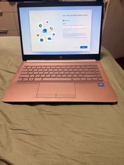14” Pink HP Laptop and Bedazzled Mouse NO SHIPPING;  CASH ONLY; IN-APP COMMUNICATION ONLY