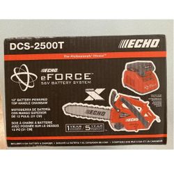 Echo 56v Battery 12 " Chain Saw. New In Box