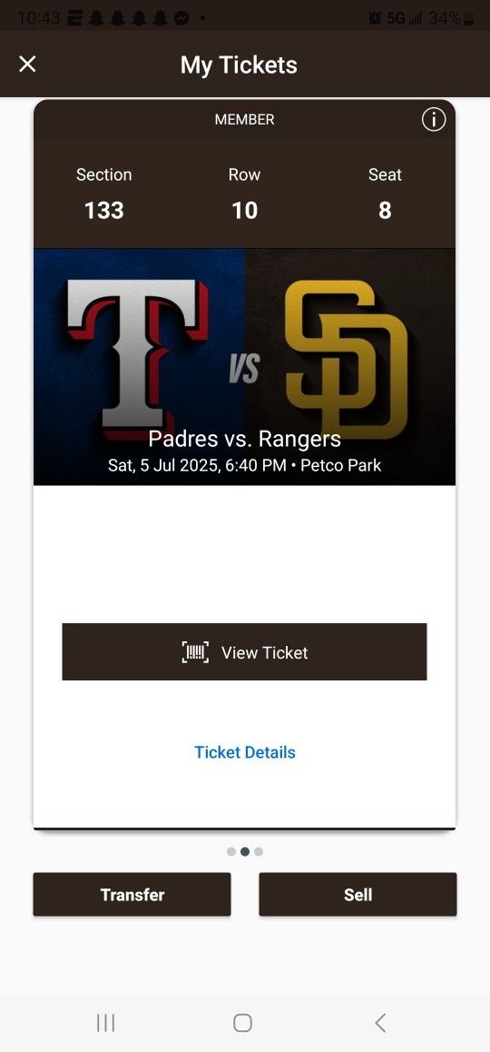 Padres Vs Rangers Sat Night