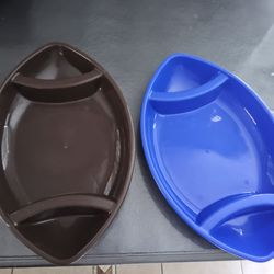 BRAND NEW Plastic Football Serving Platters