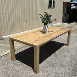 Custom Dining Table Farmhouse Country French Modern Rustic Solid Wood Set Restoration Hardware Insp Bench Hand Built Round Oval Counter Breakfast  