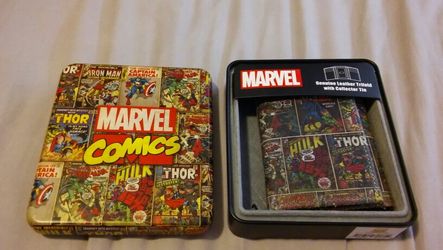 Marvel comics wallet new in collectors tin